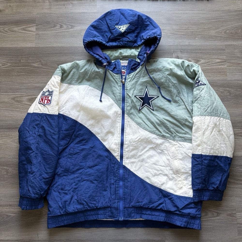 Vintage Dallas Cowboys Jacket Mens XL NFL Football Apex One Pro Line 90s